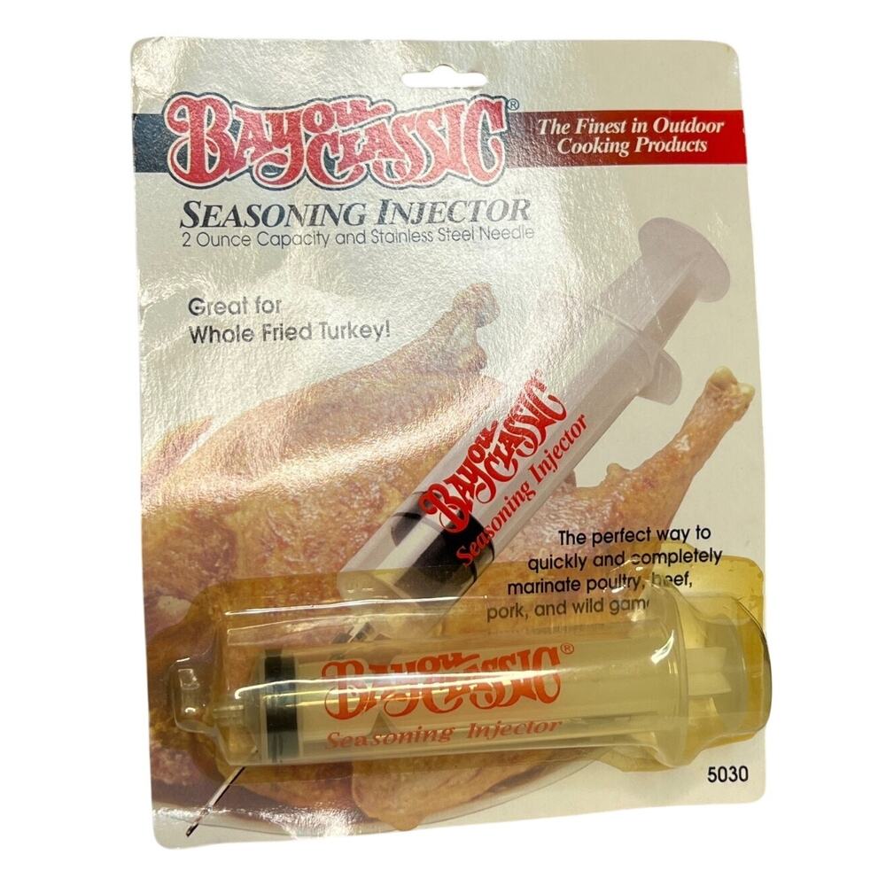 Bayou Classic 5030 2 Oz Food Seasoning Injector w/ Stainless Steel Needle NIP!